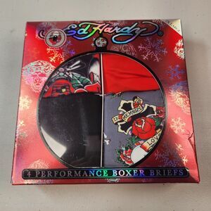 Ed Hardy Performance Boxer Briefs Men's 2XL (44"-46") 4 Pack Skulls Tattoos Y2K